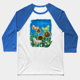 The Moth Flock Baseball T-Shirt